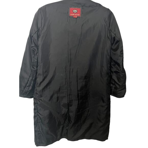 MARC MATTIS LONG SLV FULL LENGTH BUTTON GENUINE LEATHER COAT, WOMENS, M, BLACK - Picture 10 of 12